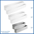 thumbnail image 7 of GRIDMANN 22" Double Tier Speed Rail, Stainless Steel Liquor Bottle Rack for Bars, 7 of 7