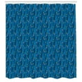 thumbnail image 3 of Ambesonne Pineapple Shower Curtain, Exotic Ananas Patterns, 69"Wx84"L, Night Blue Sea Blue, 3 of 3