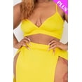 thumbnail image 5 of Set with Bra Top and Side Slit Maxi Skirt in Plus Size, 5 of 9