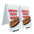 thumbnail image 2 of A-frame Sidewalk Kielbasa Polish Sausage 24" x 36" Double Sided A-Frame Sidewalk Sign, Includes 2 Plastic Inserts | Foldable Portable White Signicade Sandwich Board Signs, 2 of 5