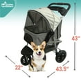 Critter Sitters Light Grey 4Wheel Pet Stroller for Medium/Large Sized