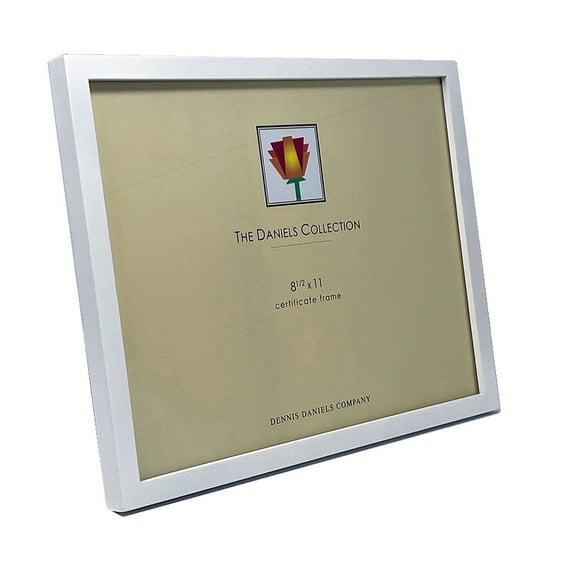 The Original DANIELS W41  GALLERY WOODS Bright-White finish certificate size frame - 8.5x11