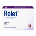 thumbnail image 1 of Rolet Telmisartán 80 mg 30 tabletas, 1 of 4