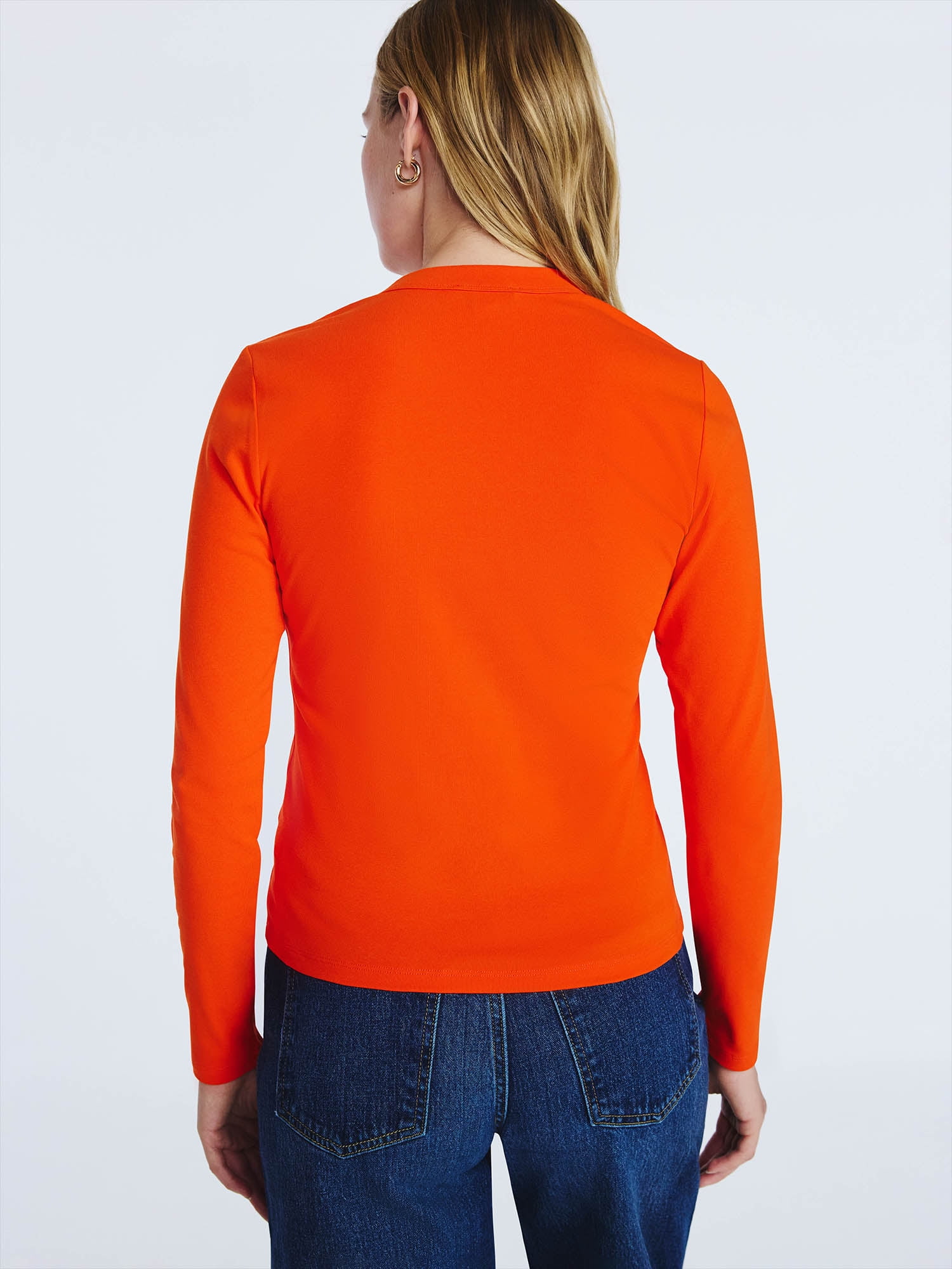Free Assembly Women's V-Neck Henley with Long Sleeves, Sizes XS-XXL