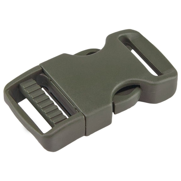 25 - 1 inch Foliage Green Economy Flat Side Release Plastic Buckles