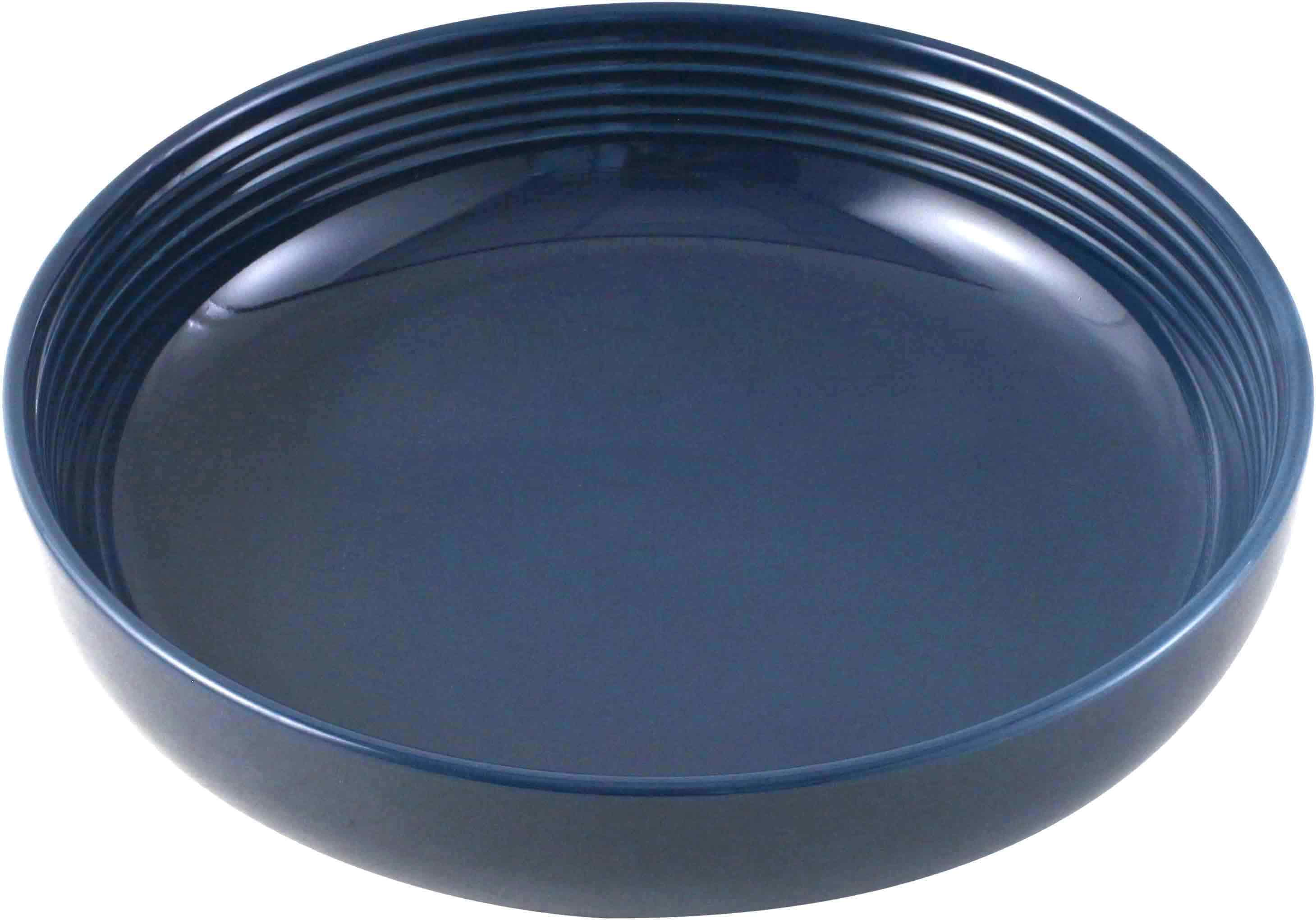 (3 pack) Mainstays Chiara Stoneware Navy Round Dinner Bowl