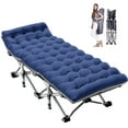 thumbnail image 2 of ABORON Folding Camping Cot Bed ,With Removeable Mattress for Adults，Portable Outdoor Cots with 2 Sided Mattress & Carry Bag, 2 of 8