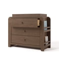 thumbnail image 3 of Graco Read-with-Me 3 Drawer Chest with Bookshelves and Removable Infant Changing Topper, Hazelnut, 3 of 14