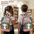 thumbnail image 4 of Whosucclay Cute Cat Floral Clear Backpack for Boys Girls, Elementary High School Washable Transparent Transparent School Bag for Weekend Outing Gym, 4 of 10