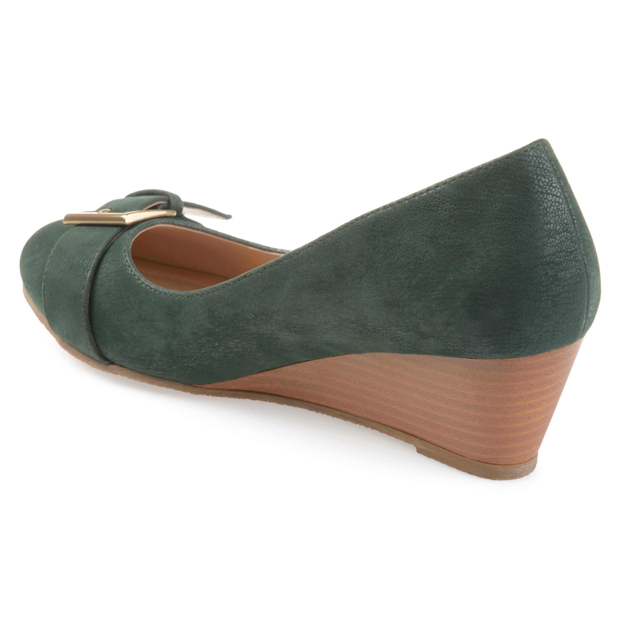 Journee Womens Graysn Comfort Insole Slip On Round Toe Wedge, Widths Available