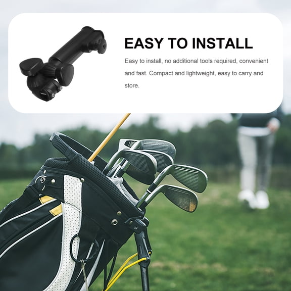 CIMAXIC Golf Umbrella Holder Umbrella Clamp Mount Black Plastic 1Set