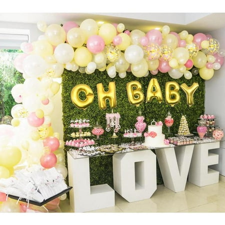Lattliv Balloons 76 Pcs Baby Shower Girl Balloons Latex Foil Letter Lattliv Balloons 76 Pcs Baby Shower Girl Balloons Latex Foil Letter