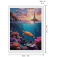 thumbnail image 2 of Diamond Art Kits for Adults, Seascape Turtle Sunrise Coral Palette 5D Diamond Painting Kits for Adults Beginners, DIY Full Drill Diamond Painting, Gem Art and Crafts 12x16, 2 of 7
