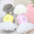 thumbnail image 6 of BAETEUY Dog Dress Elegant Non-sticky Hair Unique Pet Sunshine Denim Dress for Pomeranian, 6 of 8