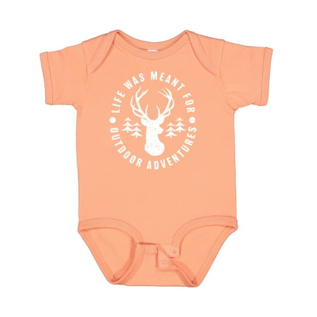 

Inktastic Life Was Meant for Outdoor Adventures with Deer Gift Baby Boy or Baby Girl Bodysuit