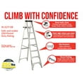 thumbnail image 4 of Louisville Ladder 8' Aluminum Step Ladder, 12' Reach, 250 lbs Load Capacity, W-2112-08S, 4 of 11