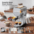 thumbnail image 5 of Coffee Maker, 20 Bar Espresso Machine with Milk Frother & Cold Brew,Compact Coffee Latte Machine for Home, 1250W, Steel Design, 5 of 6