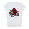 thumbnail image 4 of TIMIFIS T-Shirt Blanc pour Femme Happy Easter Day T-Shirt Graphique Lapin Oeufs T-Shirt Mode Été Col Rond Manches Courtes Hauts, 4 of 4