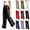 Black, variant on Womens Wide Leg Sweatpants Elastic High Waisted Flowy Loose Fit Casual Lounge Pants Navy 2XL