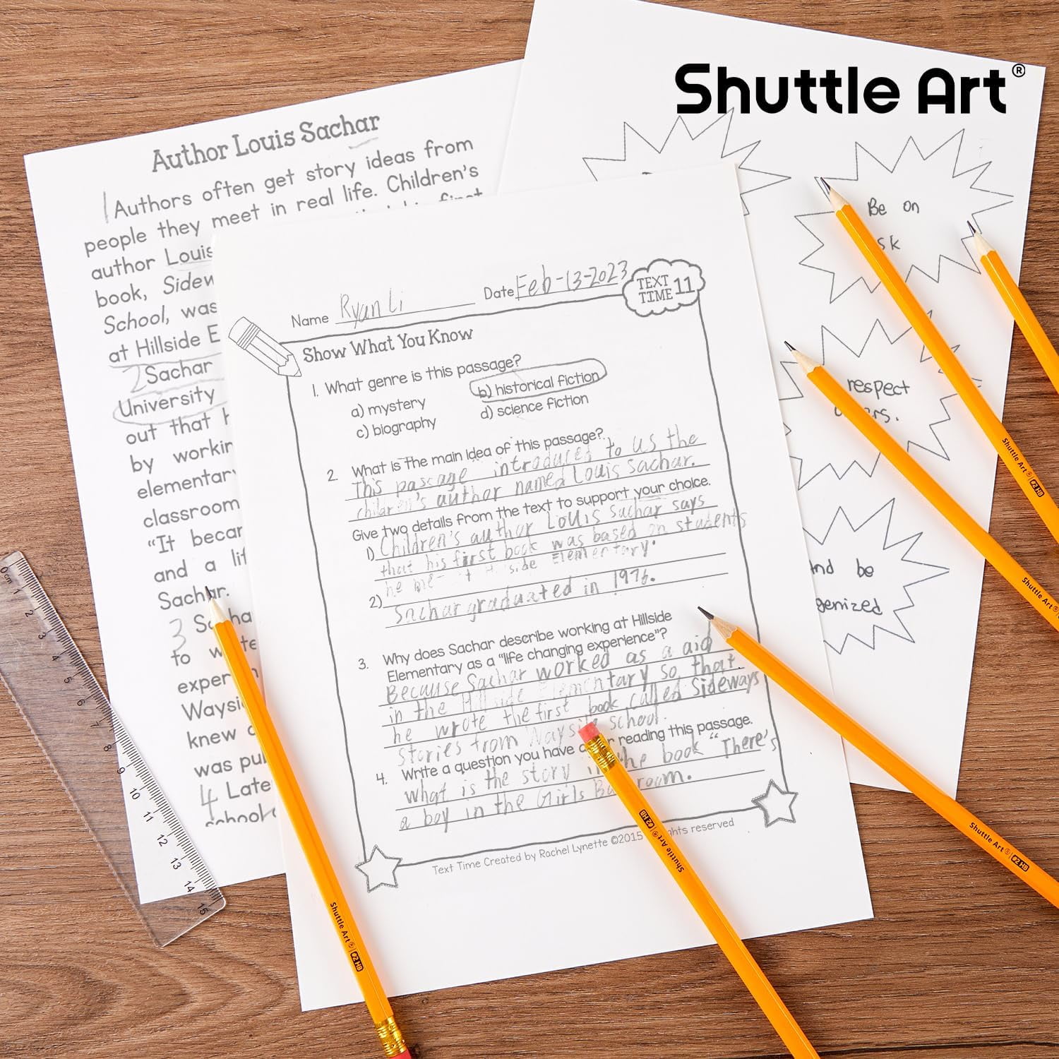 Shuttle Art Wood-Cased #2 HB Pencils, 180 Pack Sharpened Yellow Pencils with Erasers, Bulk Pack Graphite Pencils for Writing, Drawing and Sketching