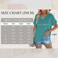 thumbnail image 2 of SHIBEVER Womens Tops Summer Short Sleeve Shirts for Women V Neck T Shirts for Women Light Blue Casual Tunic Tops for Women Loose Fit XXL, 2 of 7