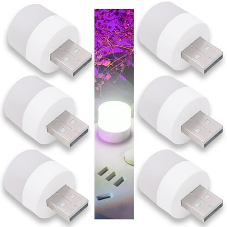 

USB Night Lights 6Pcs 6500K LED White Wall Lights for Bedroom/Bathroom/Hallway/Toilet/Kitchen/Kids Room/Mini Led Lights in Car