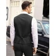 thumbnail image 3 of COOFANDY Men's Layered Suit Vest Business Dress Vests Formal Wedding Waistcoat Slim Fit Christmas Vest, 3 of 6