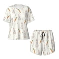 thumbnail image 4 of Naloa Retro Rabbit Women's Short-Sleeved Pajama Set, Loungewear, Summer pajamas, Breathable Cozy - Large, 4 of 9