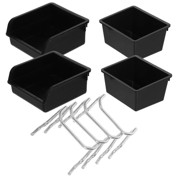 FOLOYORI Pegboard Bin Wall Mount Storage Bins Home Organization 4pcs