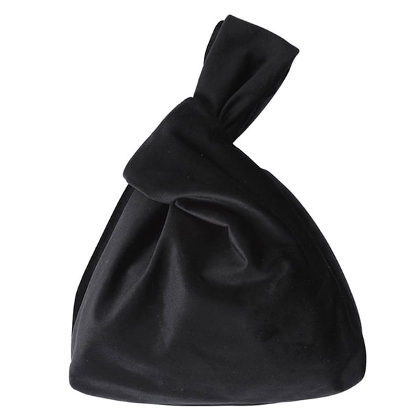 Sywqhk Bolso De Mano De Terciopelo Para Mujer A La Moda, Bolsos Suaves De Color Sólido Para Mujer (Negro) Sywqhk Para estrenar