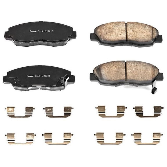 Front Brake Pad Set - Compatible with 1996 - 2011 Honda Civic 1997 1998 1999 2000 2001 2002 2003 2004 2005 2006 2007 2008 2009 2010