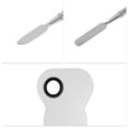 thumbnail image 3 of Unique Bargains 1 Set Foundation Spatula and Palette Set Durable Round Makeup Artist Tools Silver Tone, 3 of 5