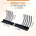 thumbnail image 2 of Jocisland Tow Behind Landscape Rake Extension Kit, 2 Pack Width Expander with Heavy Duty Steel Tines, Increases Working Width for Tractor Rakes，ATV, 2 of 8