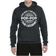 thumbnail image 2 of Wild Bobby, Pop-Pop Man Myth Legend Funny Dad Uncle Papa Granpa Dad Gift, Father's Day, Unisex Graphic Hoodie Sweatshirt, Heather Black, 3X-Large, 2 of 4