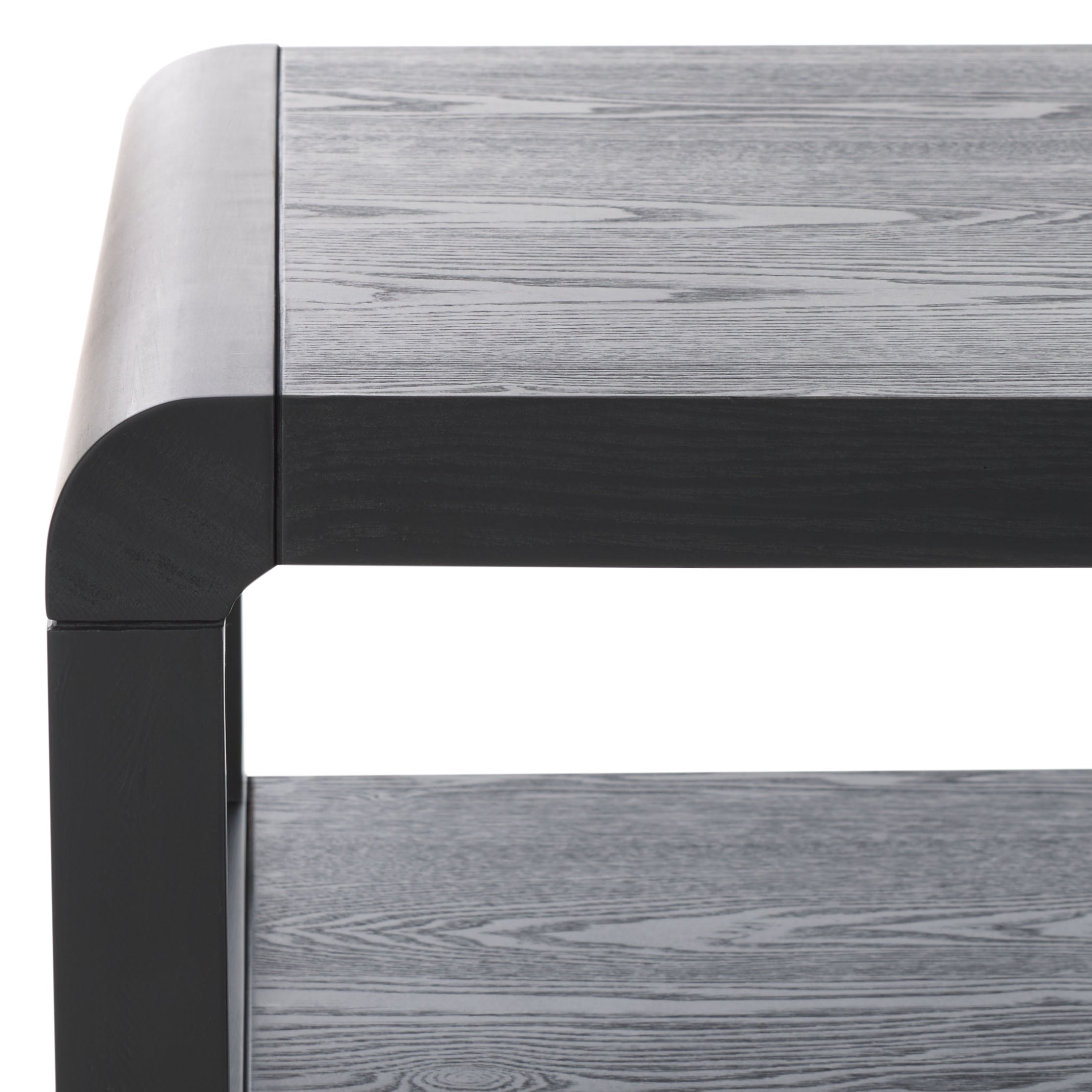 Safavieh Omara Glam 1 Shelf Pine Coffee Table, Black