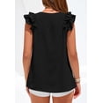 thumbnail image 5 of PRETTYGARDEN Womens Blouses Dressy Casual Summer V Neck Ruffle Cap Sleeve Business Work Tops Spring Teacher Shirts, 5 of 10
