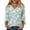 Light Blue, variant on Iaqnaocc Shirts for Women 3/4 Length Sleeve Womens Tops Dressy Casual Crewneck Blouses Vintage Floral Print Tunic Tops Business Work Fall Summer T Shirts Yellow S