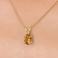 thumbnail image 3 of Gem Stone King 10K Yellow Gold Orange Red Madeira Citrine Pendant Necklace for Women | 0.70 Cttw | Gemstone November Birthstone | Oval 7X5MM | With 18 inch Chain, 3 of 6