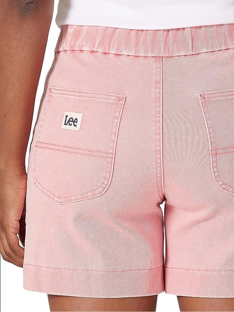 Lee Women's Ultra Lux High-Rise Pull-On Utility Short, Envy (Coral