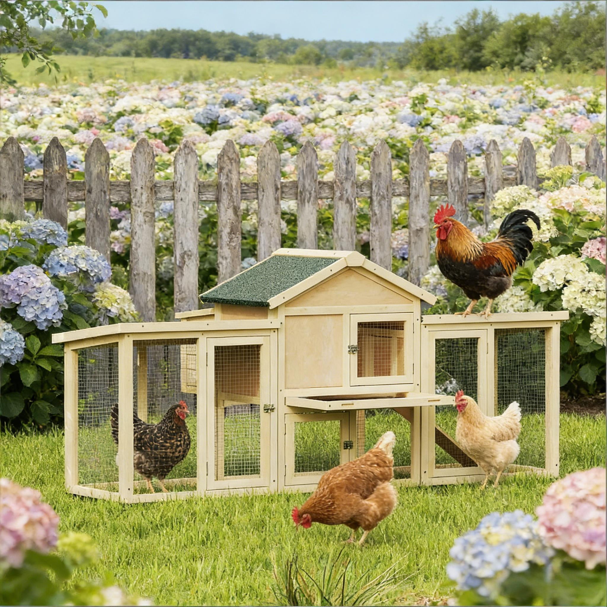 Stable Pet House, Backyard Chicken Coop, Wooden Chicken Coop, Spacious Chicken House