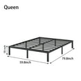 thumbnail image 2 of Maenizi Queen Bed Frame No Box Spring Needed 10 Inch Heavy Duty Metal Platform BedFrame Queen Size with Steel Slats, Easy Assembly, Black, 2 of 7