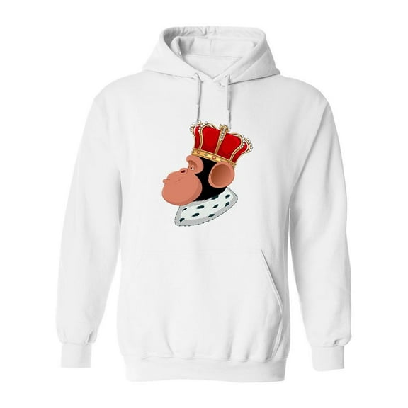 A Monkey In A Crown Hoodie Men -Image by Shutterstock, Male XX-Large