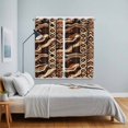 thumbnail image 5 of Curtains 63 Inch Length 2 Panels, Retro Tribal Grommets Window Treatment Curtain, Middle Century Bohemia Minimalist Art Red Brown Thermal Curtains Drapes for Living Room/Bathroom, 5 of 9