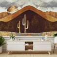 thumbnail image 3 of Idea4wall 7pcs Nordic Style Golden Mountain Stick Wallpaper Removable Wall Murals Large Wall Stickers for Home Decoration, 72"x168", 3 of 5