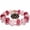 Raspberry, variant on Glow in The Dark Firefly Beads Bracelet, Handmade in USA, Colorful Donut Shaped Luminous Murano Glass Beads Jewelry (Raspberry)