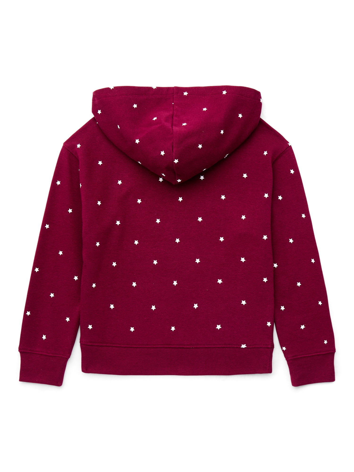 Wonder Nation Girls Long Sleeve Fleece Graphic Hoodie, Sizes 4-18 & Plus