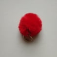 thumbnail image 1 of Fuzzy Ball Keychain Supple Comfortable Lovely Key Rings Adorable Practical Key Chains Women for Children Adults Elderly Students Red 8cm, 1 of 7