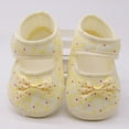 thumbnail image 5 of Infant Baby Girls Boys Handmade Princess Flats Toddler First Walkers Soft Cotton Non-Slip Crib Wedding Dress Shoes, 5 of 5