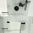 thumbnail image 5 of MCOCOD 56 to 61 in. W x 66 in. H Frameless Double Sliding Tub Door, 3/8" (10 mm) Clear Tempered Glass Shower Doors, Matte Black Finish, 5 of 10