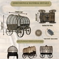 thumbnail image 3 of Metal Wagon Night Light – Western Rustic Table Lamp with Vintage Farmhouse Charm – Country Ranch Accent Lighting for Bedroom, Living Room, or Entryway – Perfect Cowboy Gift for Collectors, 3 of 11